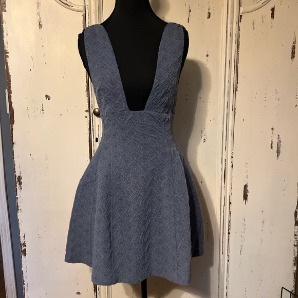 WeWoreWhat Dresses & Skirts - WeWoreWhat Blue Plunge Neck A-Line Sundress